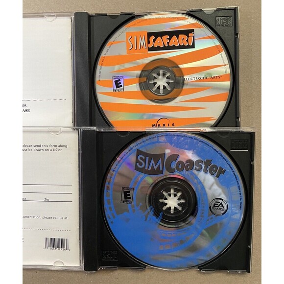 Electronic Arts Sim Coaster  and Sim Safari Pc Games in Jewel Case As shown - Picture 2 of 3